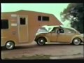 VW Beetle pulls fifth wheel travel trailer