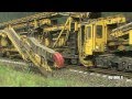 Train track laying machine